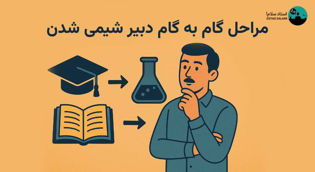 مراحل گام به گام دبیر شیمی شدن